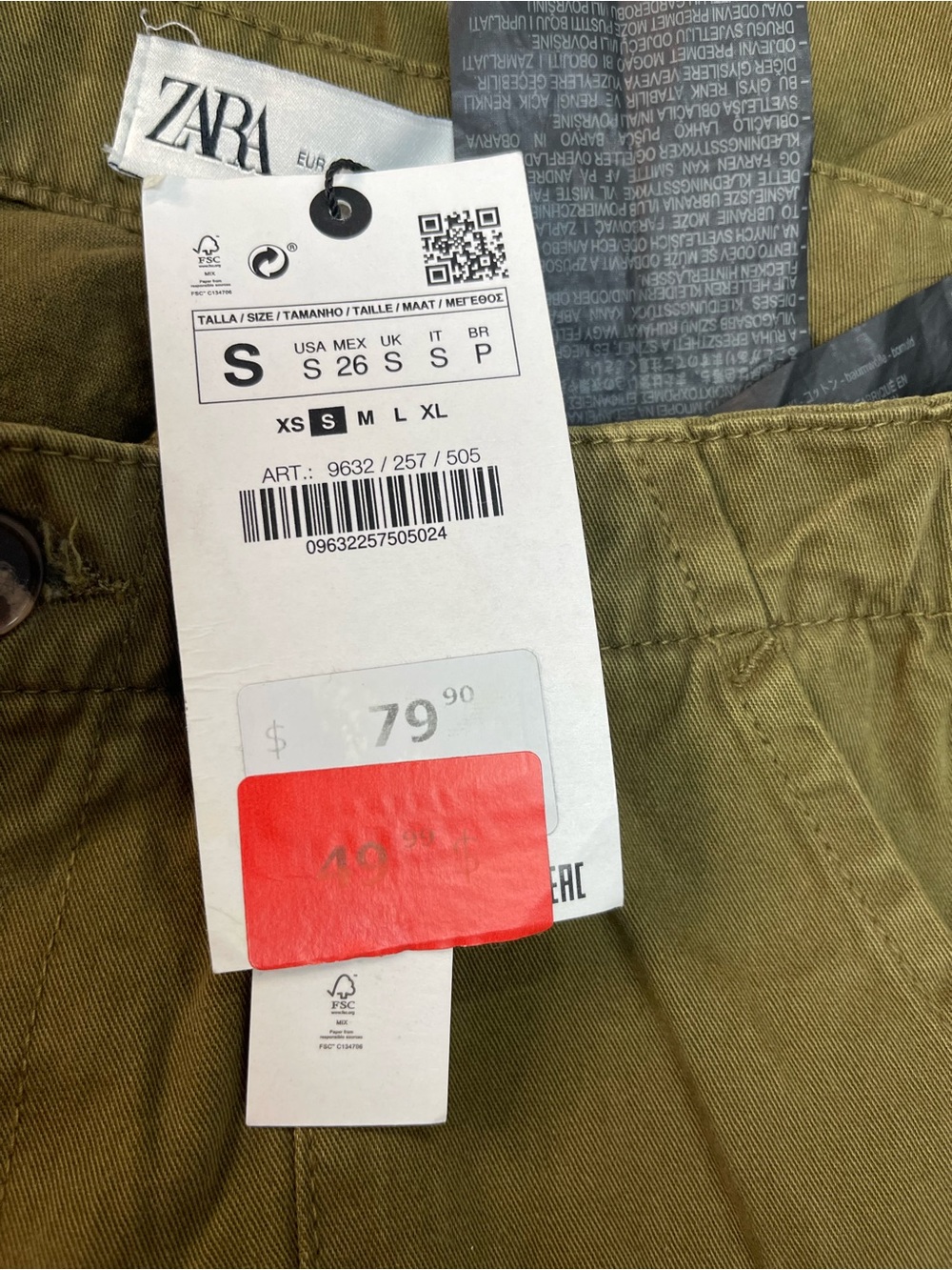 Zara The Macy Cargo Trousers Khaki Green - Picture 11 of 16
